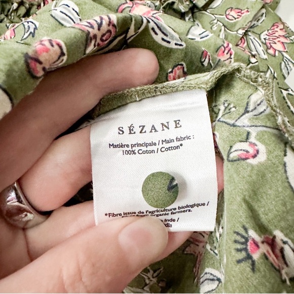 Sezane Melia Blouse Flowers Khaki Ruffled Flutter Floral
Fleurs Size 34 US 2 - Picture 5 of 9